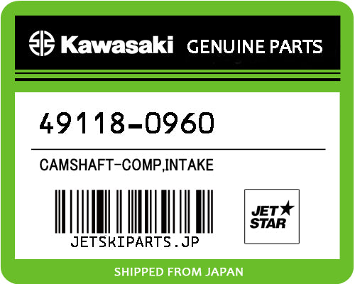 Kawasaki CAMSHAFT-COMP,INTAKE Brand New #49118-3717 #49118-0960
