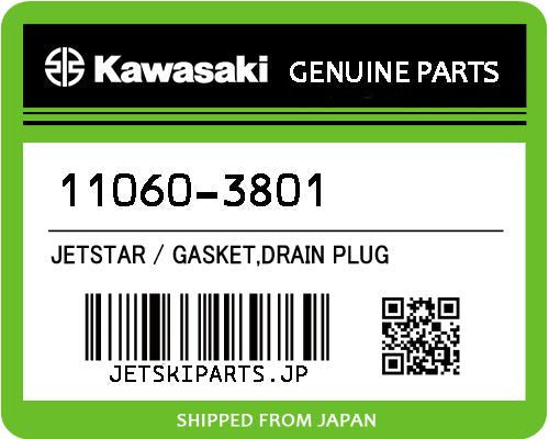 Kawasaki GASKET,DRAIN PLUG Brand New #11060-3801