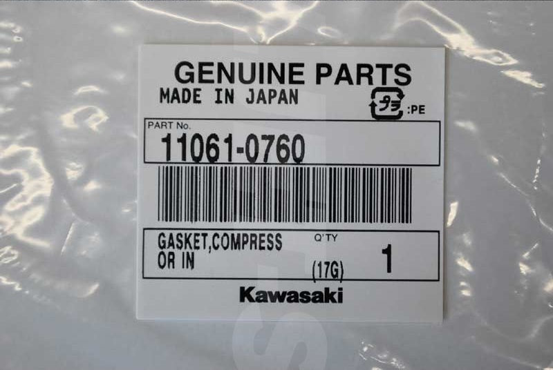 Kawasaki GASKET,COMPRESSOR IN Brand New #11061-0760