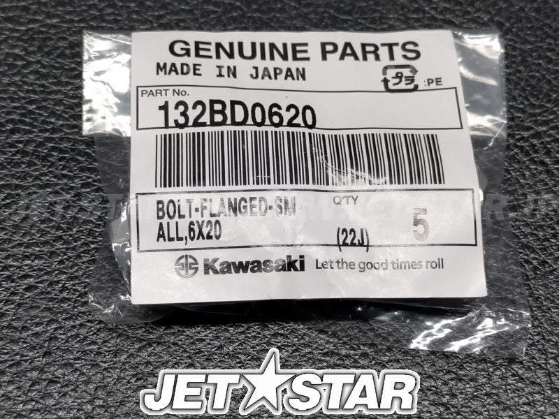 Kawasaki BOLT-FLANGED-SMALL,6X20 Brand New #132Y0620 #132BD0620