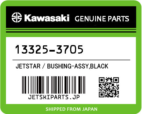 Kawasaki BUSHING-ASSY,BLACK Brand New #13325-3705