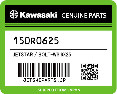 Kawasaki BOLT-WS,6X25 Brand New #150R0625