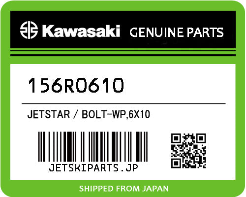 Kawasaki BOLT-WP,6X10 Brand New #156R0610