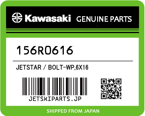 Kawasaki BOLT-WP,6X16 Brand New #156R0616