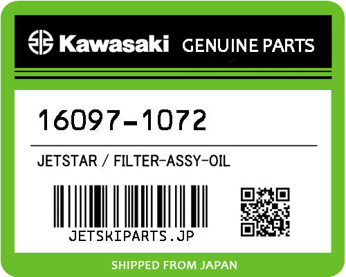 Kawasaki FILTER-ASSY-OIL Brand New #16097-1072