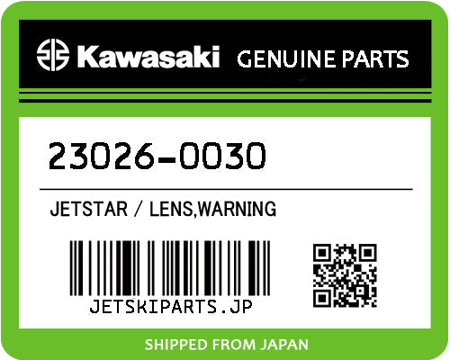 Kawasaki LENS,WARNING Brand New #23026-0030