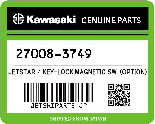 Kawasaki KEY-LOCK,MAGNETIC SW, (OPTION) Brand New #27008-3749