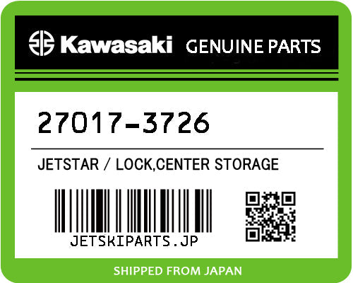 Kawasaki LOCK,CENTER STORAGE Brand New #27017-3726