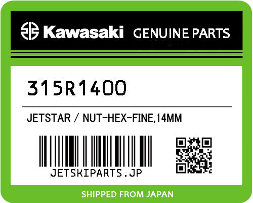 Kawasaki NUT-HEX-FINE,14MM Brand New #315R1400