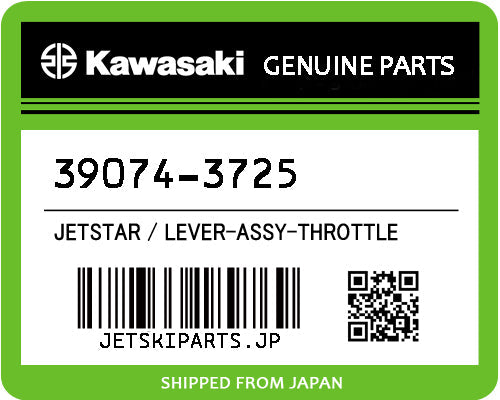 Kawasaki LEVER-ASSY-THROTTLE Brand New #39074-3725