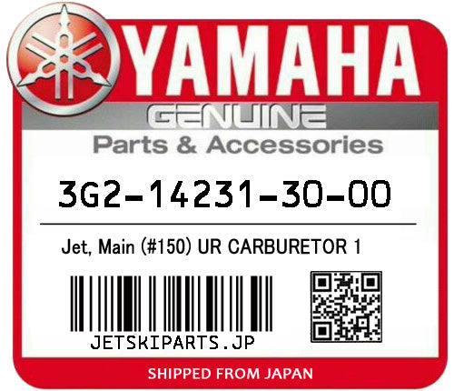 YAMAHA JET, MAIN (#150) UR CARBURETOR 1 Brand New #3G2-14231-30-00