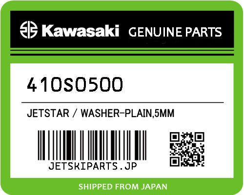 Kawasaki WASHER-PLAIN,5MM Brand New #410S0500