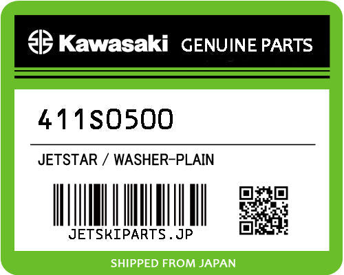 Kawasaki WASHER-PLAIN Brand New #411S0500