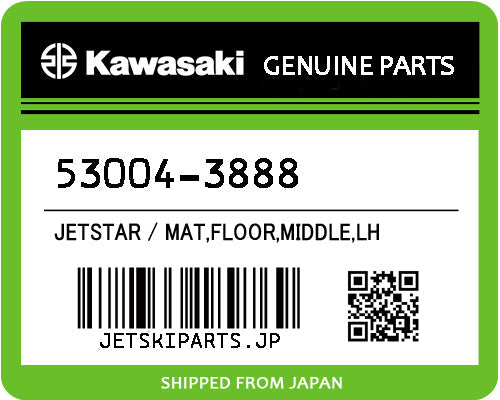 Kawasaki MAT,FLOOR,MIDDLE,LH Brand New #53004-3888