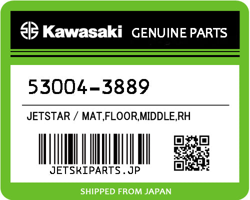 Kawasaki MAT,FLOOR,MIDDLE,RH Brand New #53004-3889