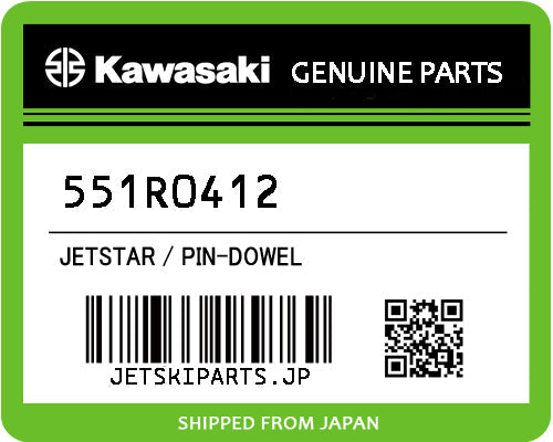 Kawasaki PIN-DOWEL Brand New #551R0412