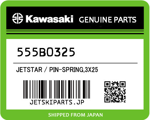 Kawasaki PIN-SPRING,3X25 Brand New #555B0325