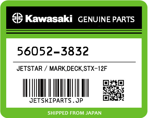 Kawasaki MARK,DECK,STX-12F Brand New #56052-3832