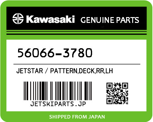 Kawasaki PATTERN,DECK,RR,LH Brand New #56066-3780