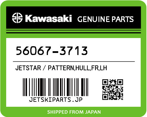 Kawasaki PATTERN,HULL,FR,LH Brand New #56067-3713