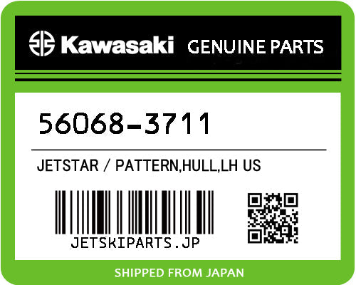 Kawasaki PATTERN,HULL,LH US Brand New #56068-3711