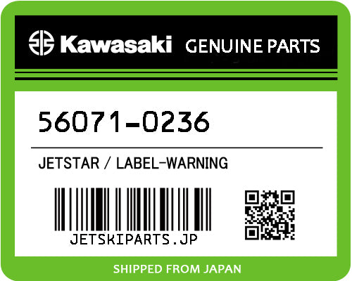 Kawasaki LABEL-WARNING Brand New #56071-0236