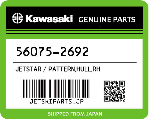 Kawasaki PATTERN,HULL,RH Brand New #56075-2692