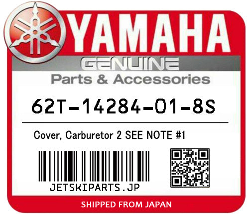 YAMAHA COVER, CARBURETOR 2 Brand New #62T-14284-01-8S