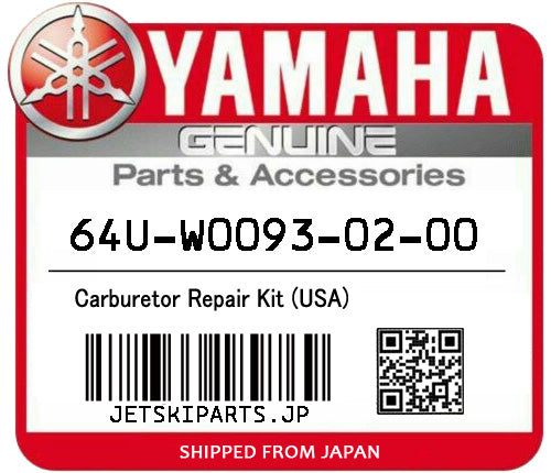 YAMAHA CARBURETOR REPAIR KIT (USA) Brand New #64U-W0093-02-00