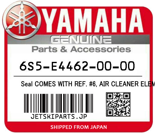 YAMAHA SEAL COMES WITH REF. #6, AIR CLEANER ELEMENT Brand New #6S5-E4462-00-00