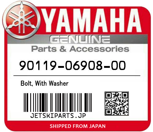 YAMAHA BOLT, WITH WASHER Brand New #90119-06908-00