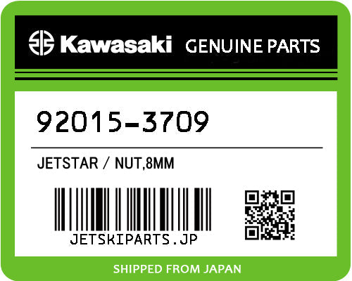 Kawasaki NUT,8MM Brand New #92015-3709