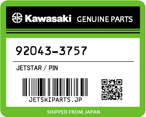 Kawasaki PIN Brand New #92043-3757