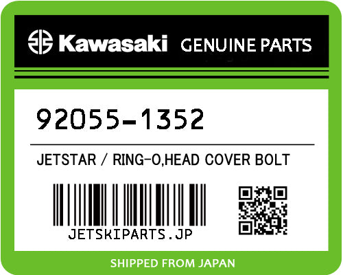 Kawasaki RING-O,HEAD COVER BOLT Brand New #92055-1352