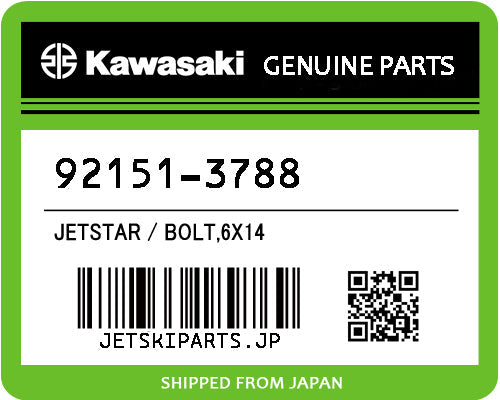 Kawasaki BOLT,6X14 Brand New #92151-3788