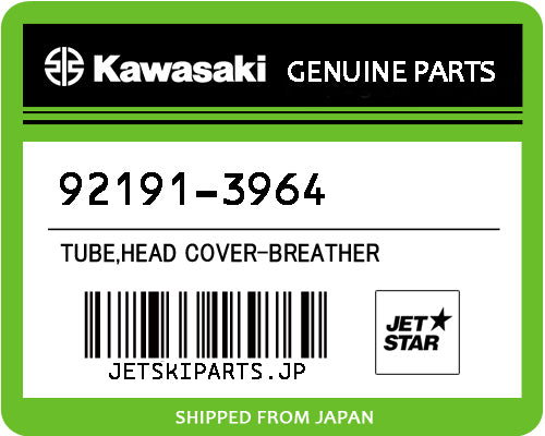 Kawasaki TUBE,HEAD COVER-BREAT Brand New #92191-3964