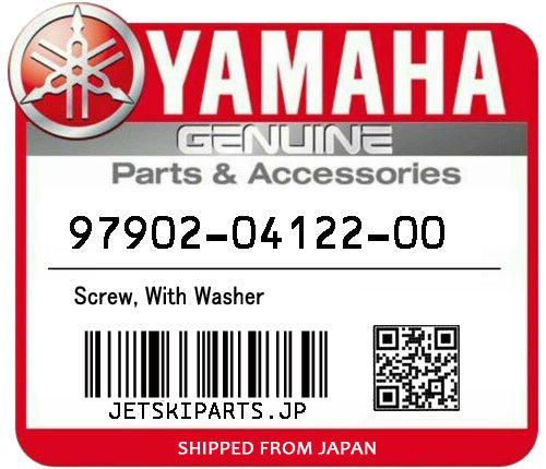 YAMAHA SCREW, WITH WASHER Brand New #97902-04122-00