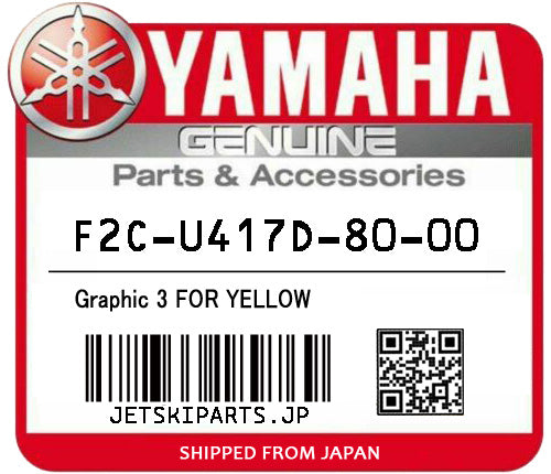 YAMAHA GRAPHIC 3 FOR YELLOW Brand New #F2C-U417D-80-00