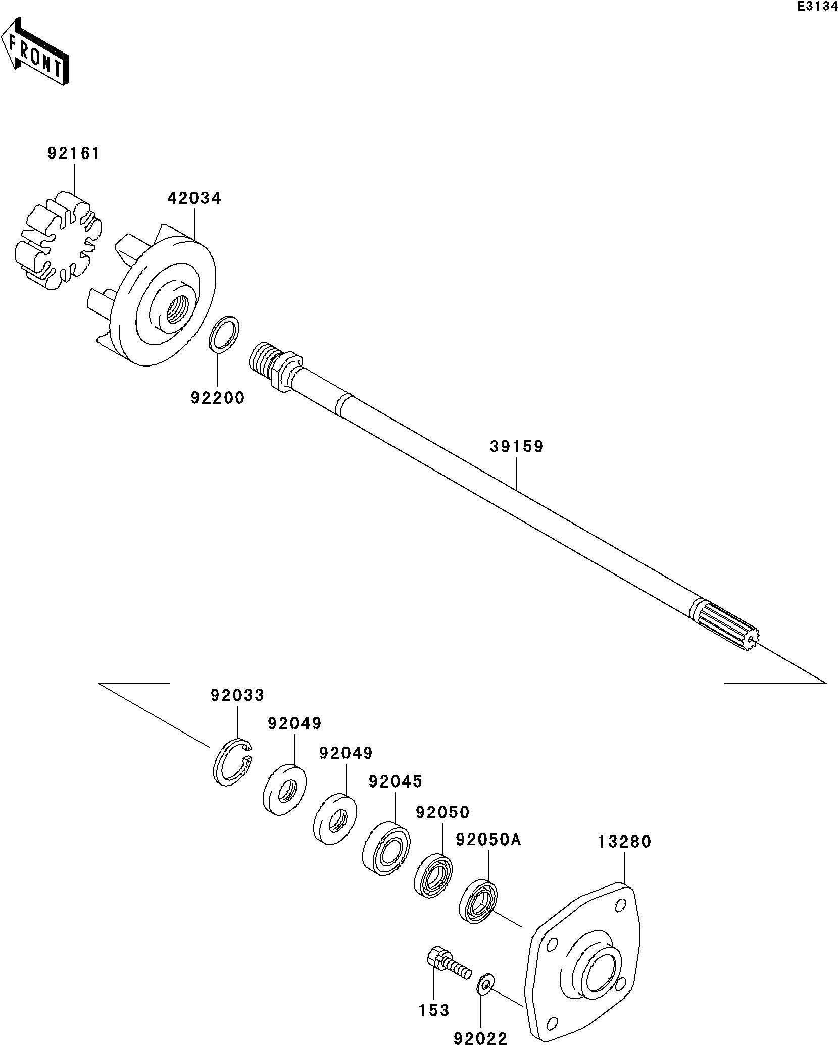 Kawasaki HOLDER Used #13280-3756 [K9187-05]