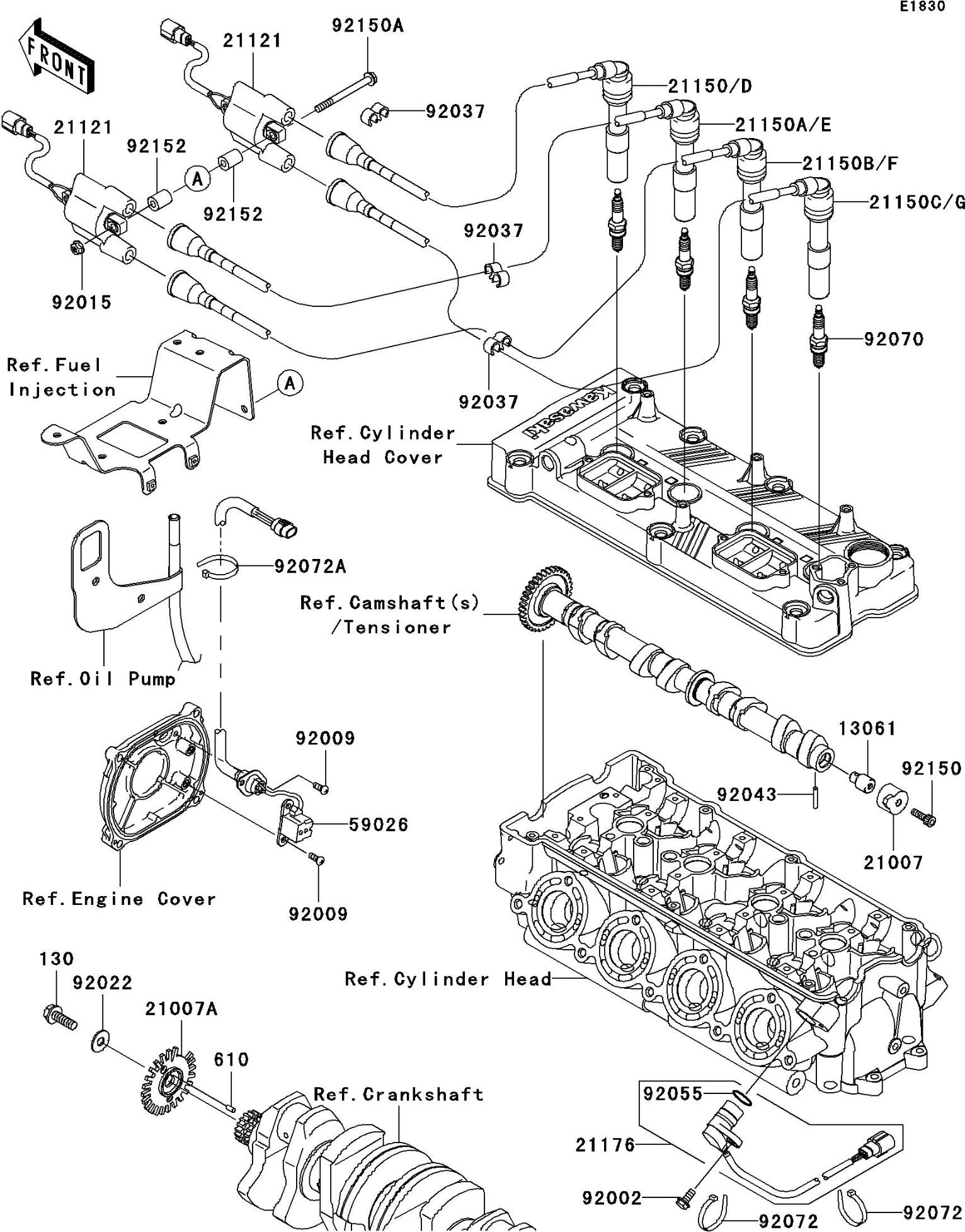 Kawasaki COIL-IGNITION Used #21121-3722 [K6239-31]